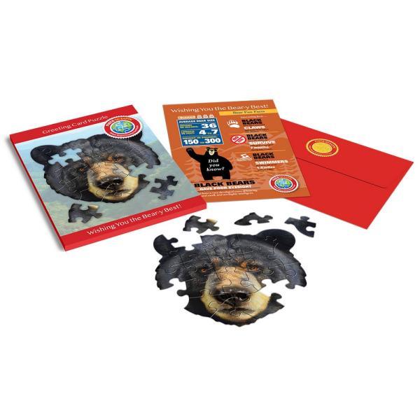 Piece on Earth Bear Greeting Card Puzzle 20 pc
