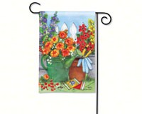 Vintage Watering Can Garden Flag-MAIL31489