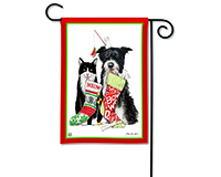 Christmas Dog and Cat Garden Flag-MAIL31938