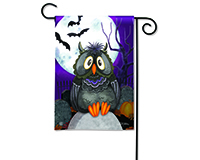Moonlight Owl Halloween Garden Flag-MAIL31943