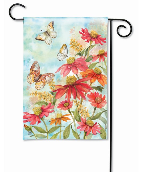 Summer Zinnias Garden Flag