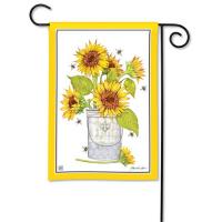 Sunflowers and Bees Garden Flag-MAIL33080