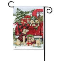 Christmas Puppies Garden Flag-MAIL33175