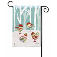 Warm Winter Birds Garden Flag-MAIL36873