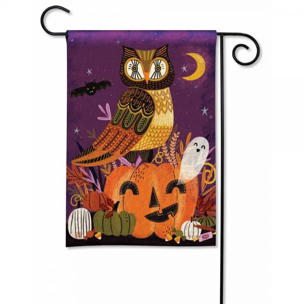 Halloween Owl Garden Flag