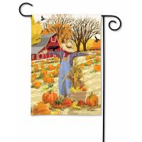 Harvest Scarecrow Garden Flag-MAIL36884