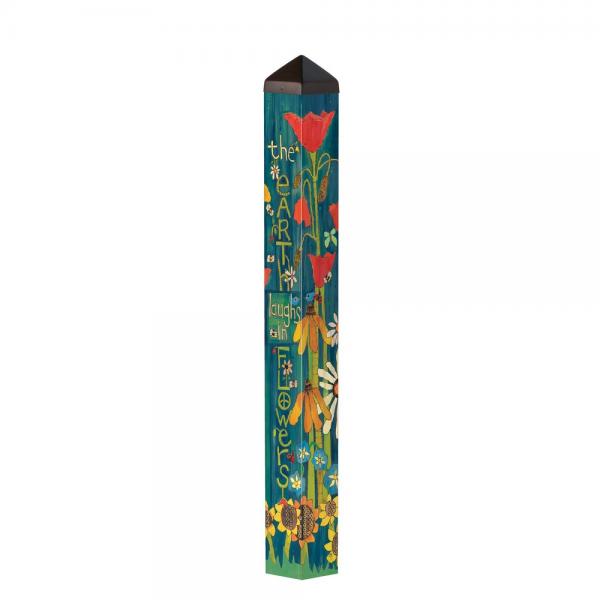 Earth Laughs in Flowers 40 inch Art Pole Plus Freight