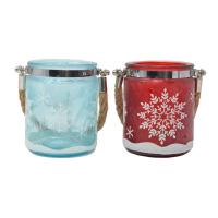Nordic Glass Canister with LED String Lights-MFAB2379A