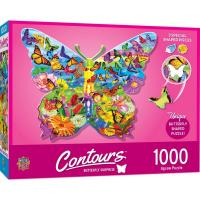 Contours Shaped Butterfly Shape 1000 Piece Puzzle-MPP72051