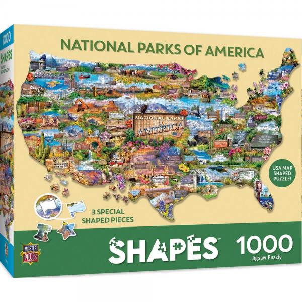 National Parks USA Shaped Puzzle 1000pc