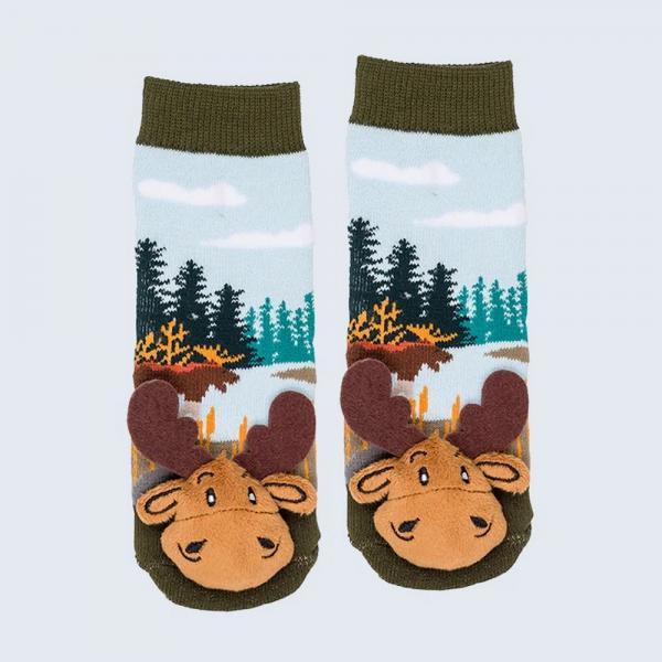 Meadow Moose Toddler Slipper Socks
