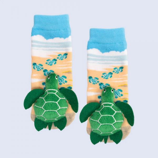 Turtle Toddler Slipper Socks