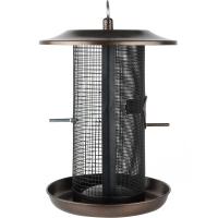 Beloved Bronze Dual-Chamber Metal Mesh Bird Feeder-NWKMESH5