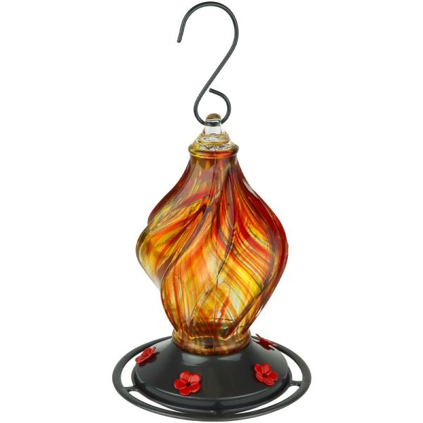 Sunburst Sipper Recycled Handblown Glass Hummingbird Feeder 13oz Sunburst Sipper Recycled Handblown Glass Hummingbird Feeder 13oz