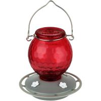 Crimson Comb Recycled Glass Hummingbird Feeder 16oz-NWRPHUM3