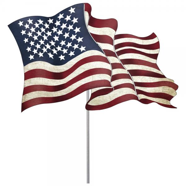 Lawn  and Garden Stake USA Flag