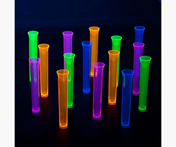 1.5 oz Tube Shots Assorted Neon 15 ct Boxes