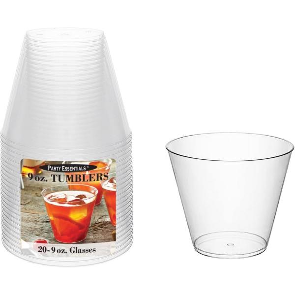 9 oz Tumbler Clear 20 ct
