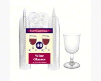 2 pc 5.5 oz Wine Glasses. Clear 40 ct-NWEWINE51040