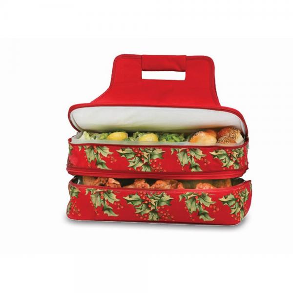 Entertainer Double Level Casserole Carrier Holly