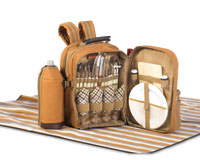Tremont Brown 4 Person Picnic Set-OAKPS4416BR