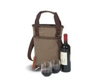 Omega Single Bottle Bag - Brown-OAKPSM217BR