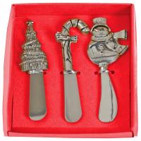 Holiday Spreader 3pc Set- Silver-OAKPSM399