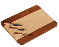 Fusion Cutting Board with Maple, Red Rosewood, and Ash Woods-OAKPSM555