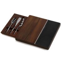 Piazza Marble Cheese Board -Black-OAKPSM563BL