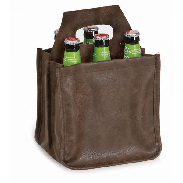Insulated 6 Pack Bottle Carrier II Brown