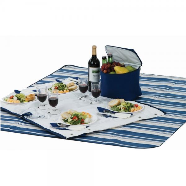 Acadia 4 Person Picnic Set with Blanket Navy