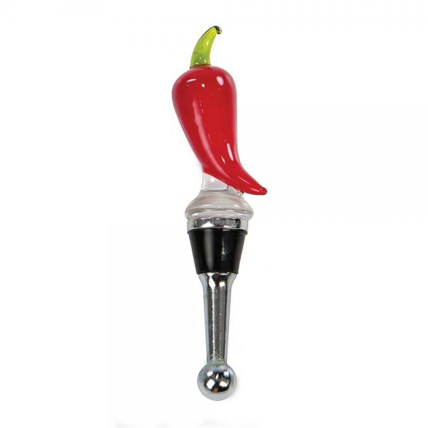 Glass Bottle Stopper Chili Pepper