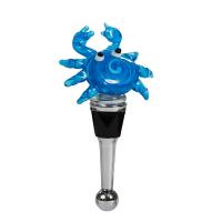 Glass Bottle Stopper Blue Crab-PSA-380CR