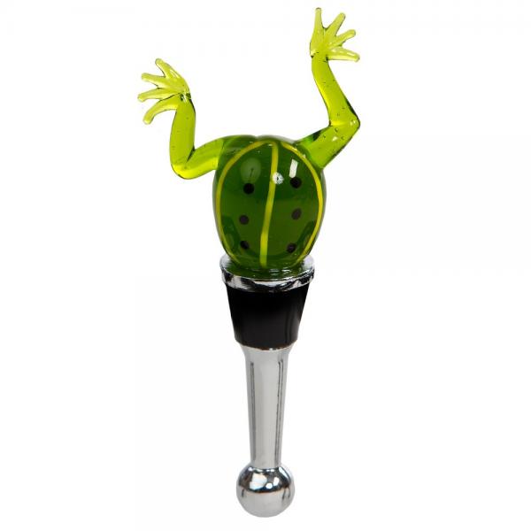 Glass Bottle Stopper Frog