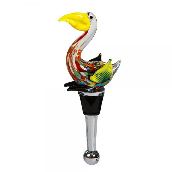 Glass Bottle Stopper Pelican