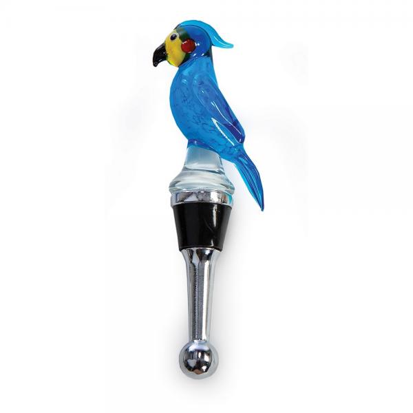 Glass Bottle Stopper Parrot