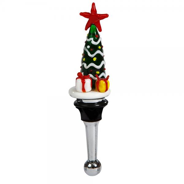 Glass Bottle Stopper Christmas Tree