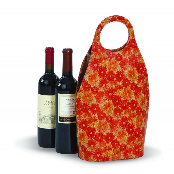 Soleil Wine Tote Floral Cork
