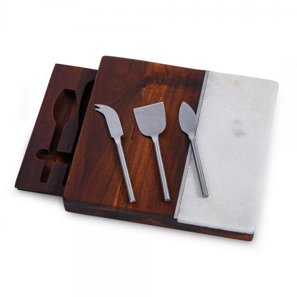 Piazza Marble Cheese Board White