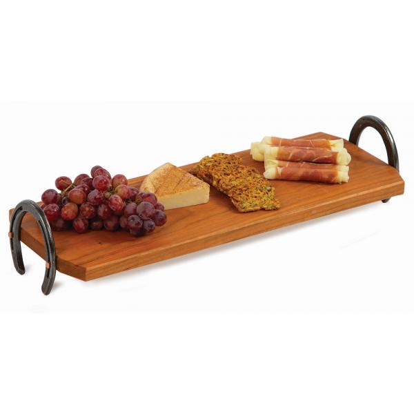 American Made Horse Shoe Serving Plank Cherry