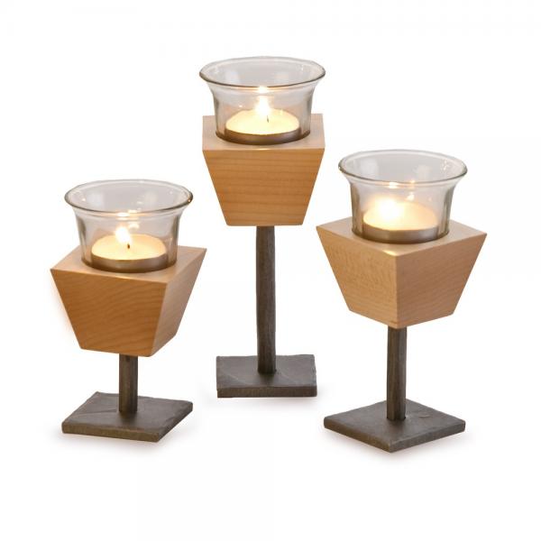 Village Candle Stands Maple