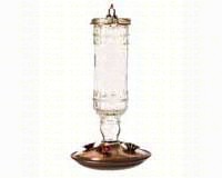 10 oz Elegant Antique Glass Bottle hummingbird feeder-OPUS8107