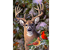 Cobble Hill One Deer Two Cardinals 500 Piece Puzzle-OM85014