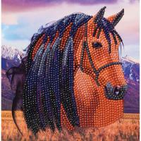 Horse Crystal Art Card Kit-OMCA48939