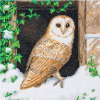 Snowy Owl Crystal Art Medium Framed Kit-OMCA48951