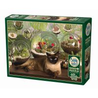 Cobble Hill Terrarium Cat 1000 Piece Puzzle-OMP40142