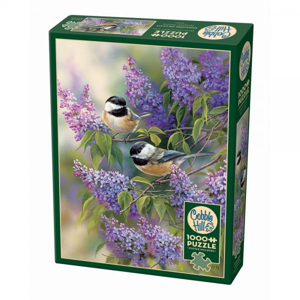Cobble Hill Chickadees & Lilacs 1000 Piece Puzzle