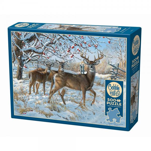 Cobble Hill Winter Deer 500 Piece Puzzle