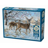 Cobble Hill Winter Deer 500 Piece Puzzle-OMP45024