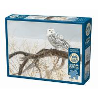 Cobble Hill Fallen Willow Snowy Owl 500 Piece Puzzle-OMP45050